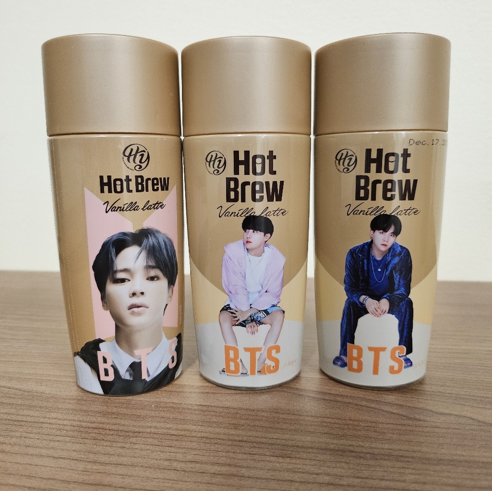 BTS Hot Brew Vanilla Latte | EMPTY BOTTLE | Set of 3